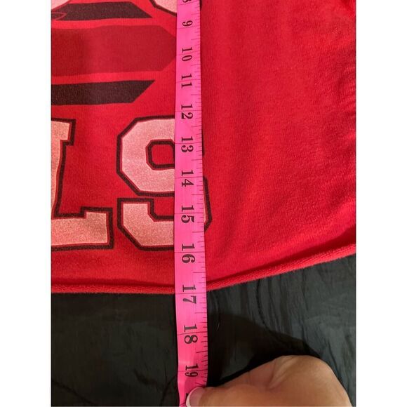 Hardwood Classics NBA Hoodie Womens Size Large Red Chicago Bulls Cropped Hoodie - Picture 6 of 8